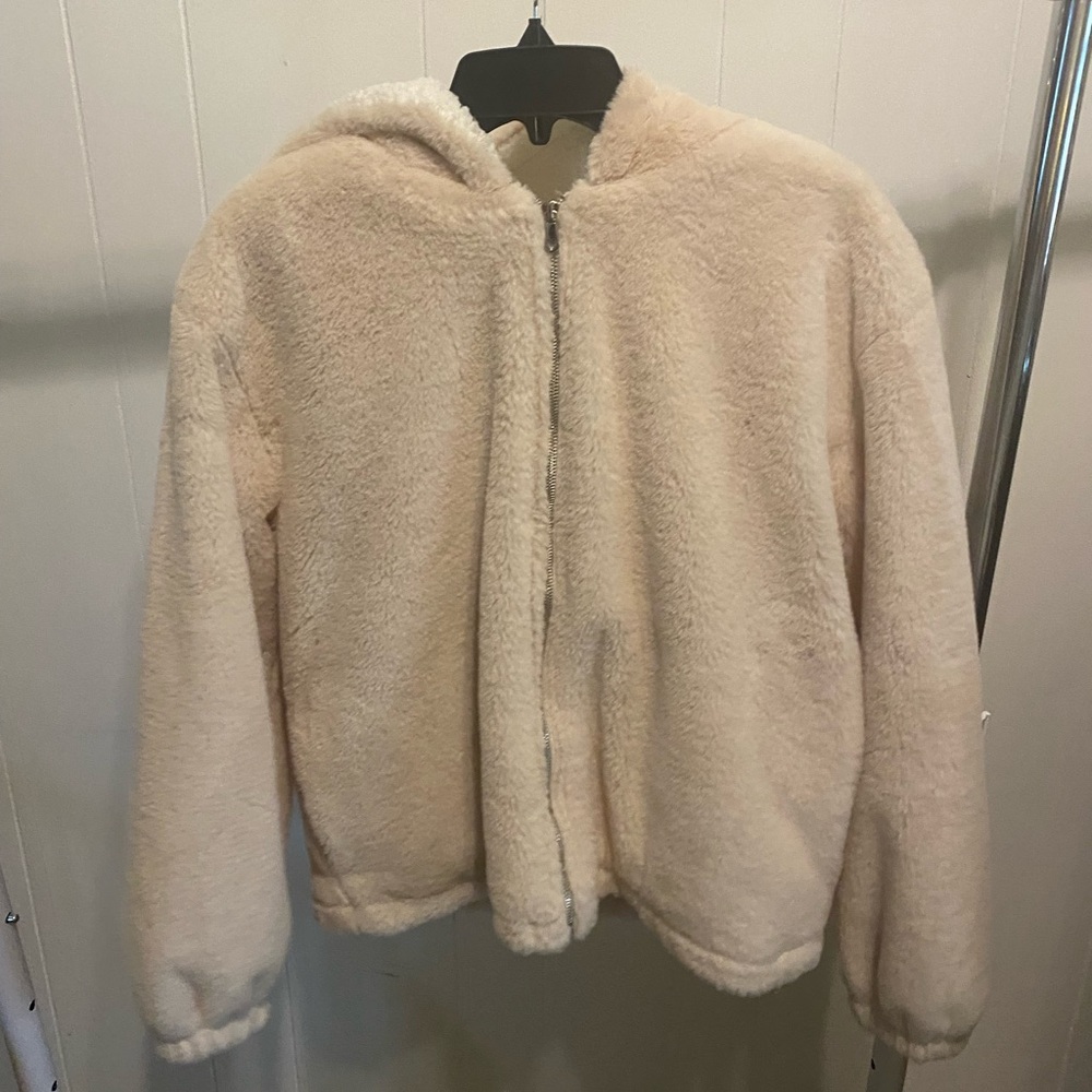 Angel Kiss faux fur jacket, teen or women’s size Large. Like new.